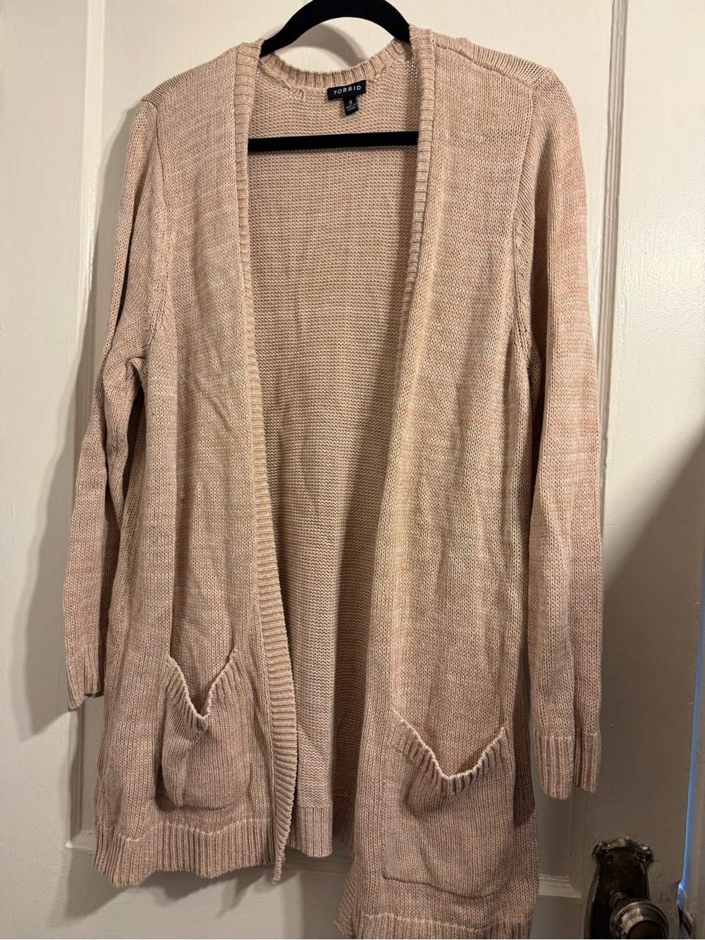 torrid Blush Open-Front Long Cardigan